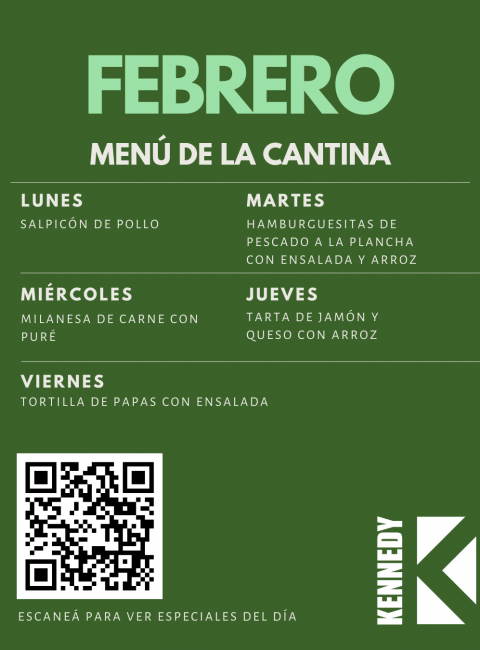 menú febrero