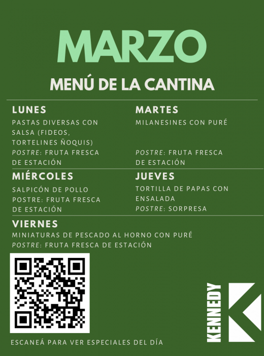 menú marzo